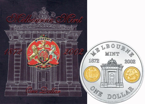 2002 Australia silver $1 (130 Years Melbourne Mint)